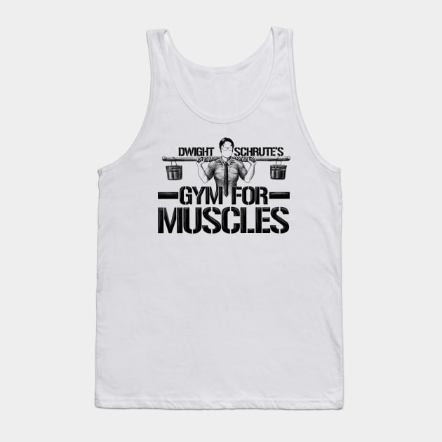 Dwight Schrute’s Gym for Muscles Tank Top by mattleckie